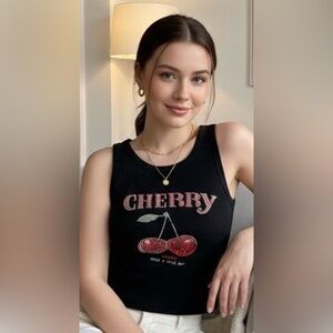 Celin Black Cherry Kids Tank Top